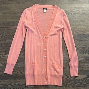 J.Crew Peach Button-Up Cardigan